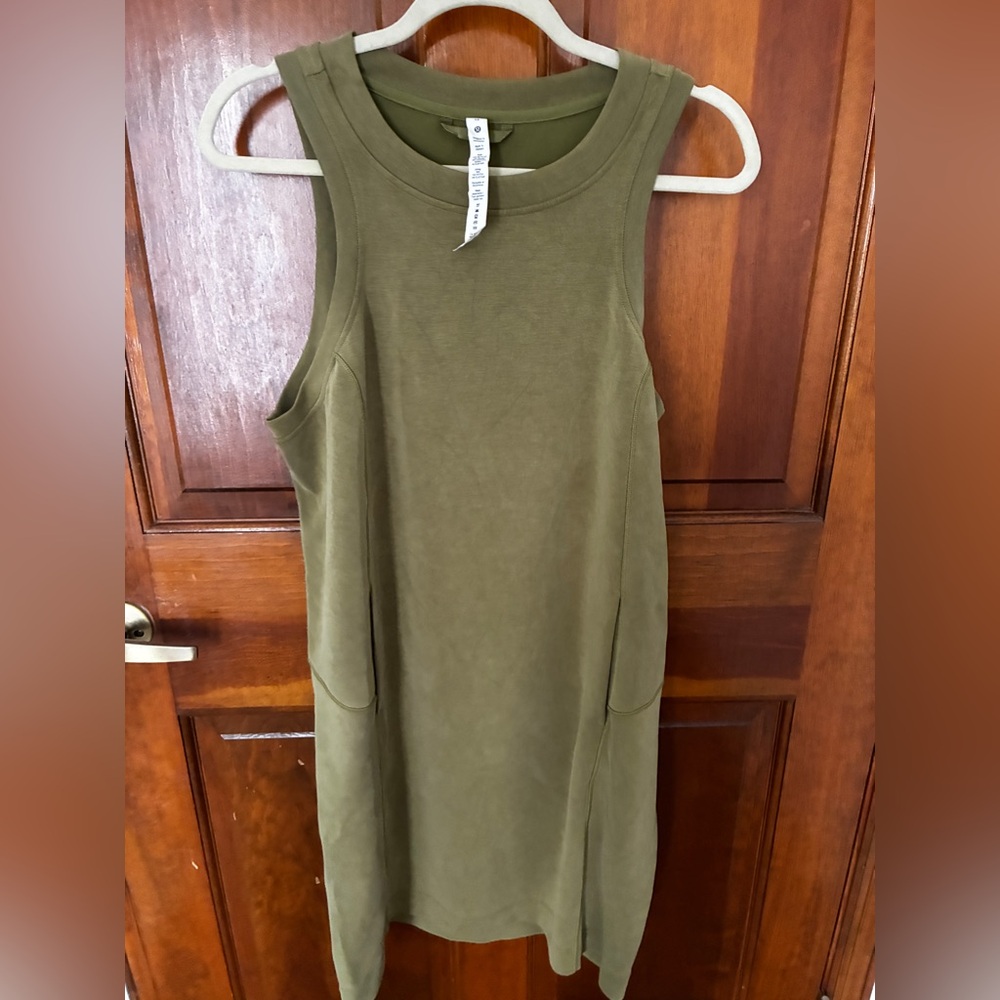 Lululemon Softstreme Back In Action Dress - Bronze Green